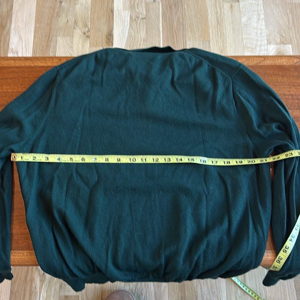 Polo by Ralph Lauren 100% Merino Wool 1/4 Button Pullover Sweater Dk Gr Mens XL - Picture 6 of 10